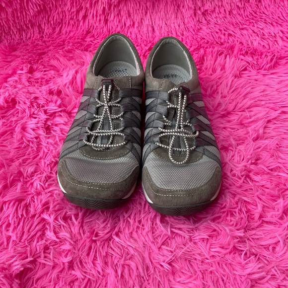 Dansko Honor gray cloth/suede cinch close sneakers size EU40 (US 9.5-10) - Picture 2 of 10